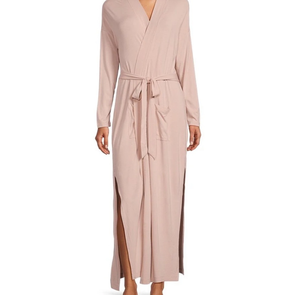 Barefoot Dreams Duster Robe Milk Luxe Jersey Faded Rose Small/Medium